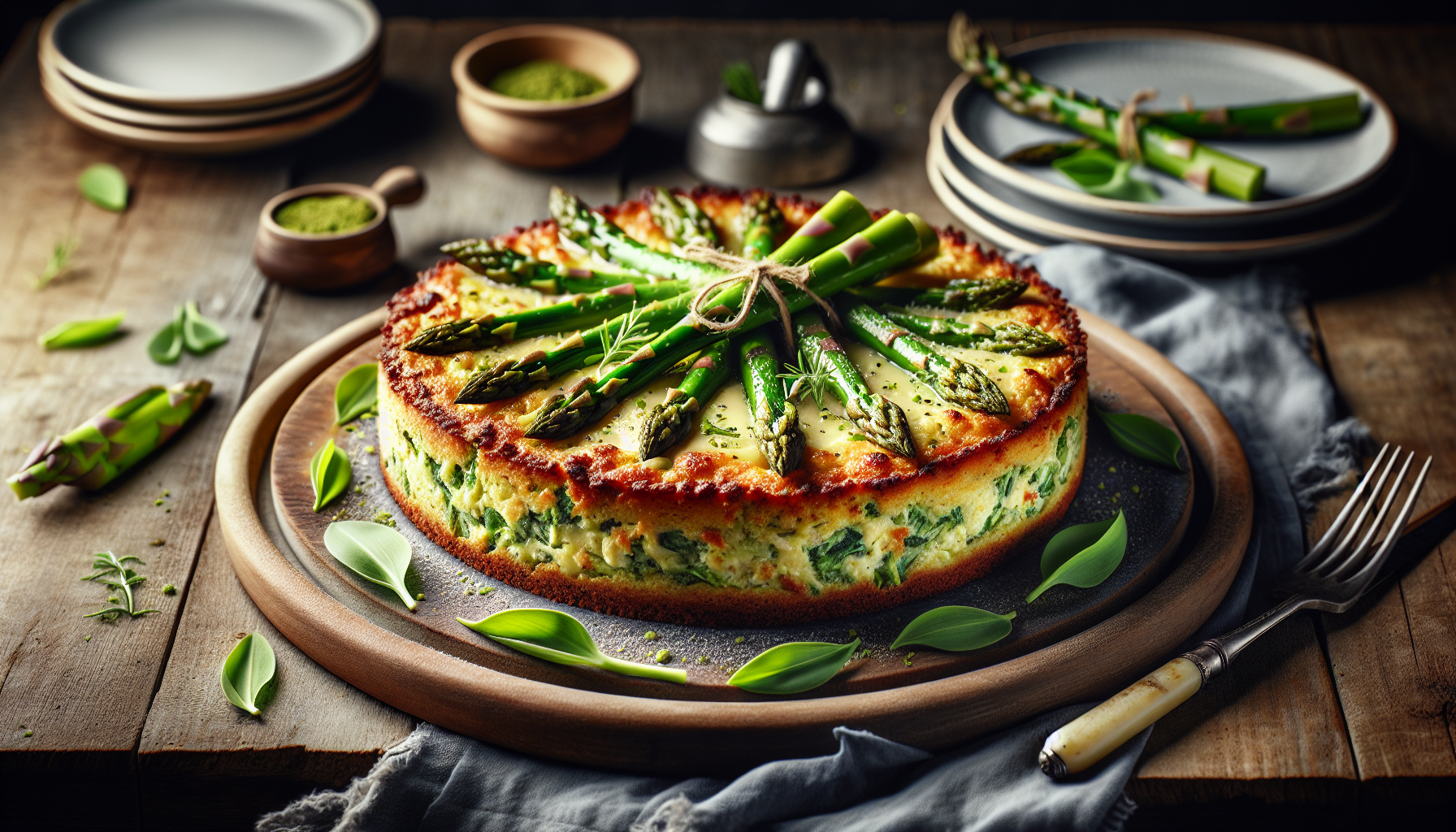 torta salata con asparagi